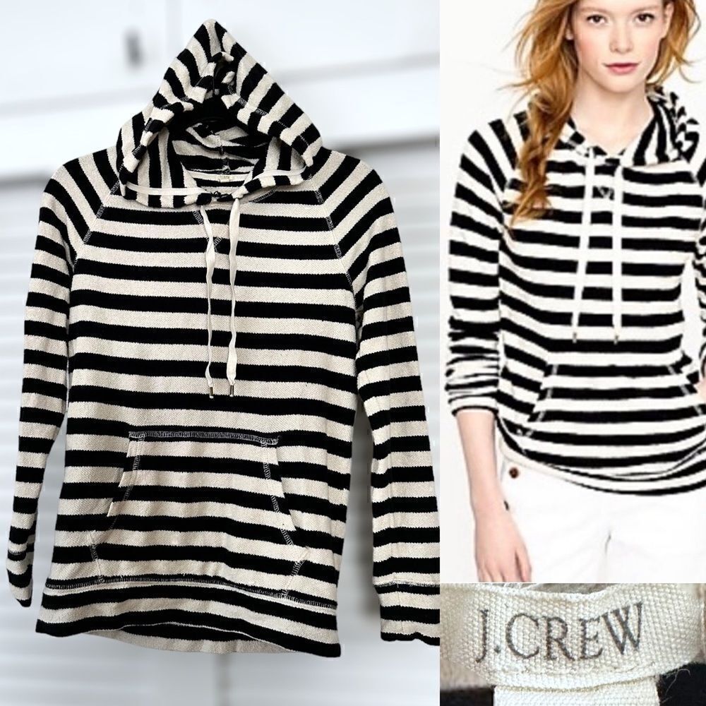 J. Crew striped hoodie with kangaroo pocket Size S